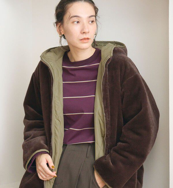 BEAUTY&YOUTH UNITED ARROWS「【WEB限定】フェイクファー＆キルティング リバーシブルコート」|その他|