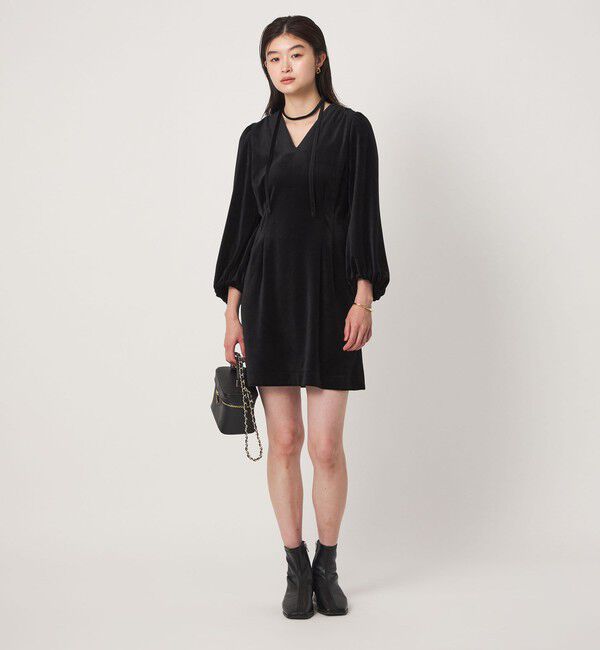 UNITED ARROWS green label relaxing「＜GLR_MINE＞ベロア ミニ ワンピース」|ワンピース|