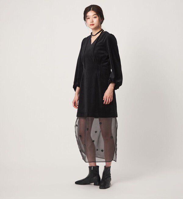 UNITED ARROWS green label relaxing「＜GLR_MINE＞ベロア ミニ ワンピース」|ワンピース|