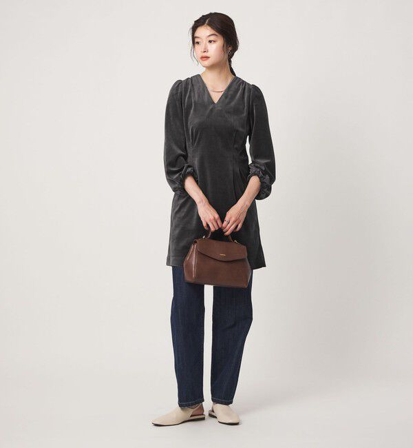 UNITED ARROWS green label relaxing「＜GLR_MINE＞ベロア ミニ ワンピース」|ワンピース|