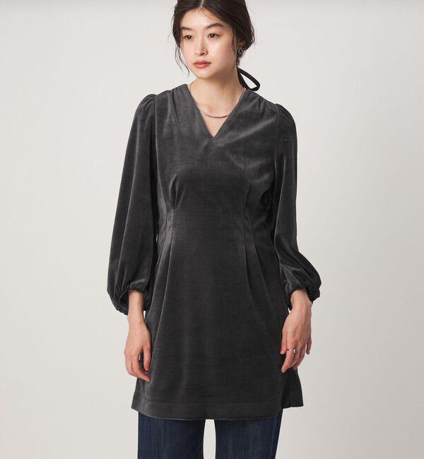 UNITED ARROWS green label relaxing「＜GLR_MINE＞ベロア ミニ ワンピース」|ワンピース|