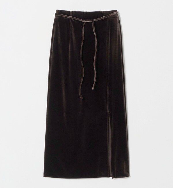 UNITED ARROWS green label relaxing「＜GLR_MINE＞ベロア Iライン スカート」|タイト|