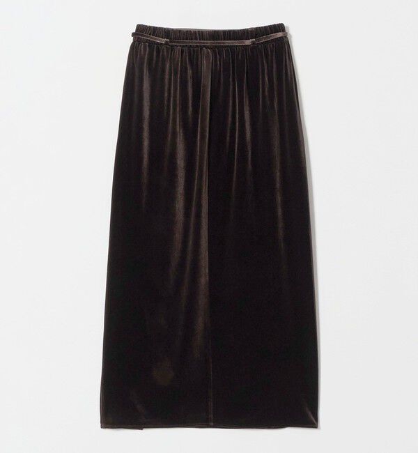 UNITED ARROWS green label relaxing「＜GLR_MINE＞ベロア Iライン スカート」|タイト|