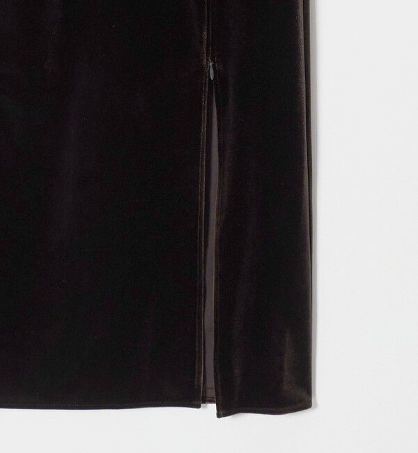 UNITED ARROWS green label relaxing「＜GLR_MINE＞ベロア Iライン スカート」|タイト|