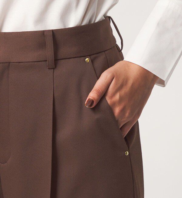 UNITED ARROWS green label relaxing「ウラキモウ サテン ストレート パンツ ウォッシャブル」|その他|