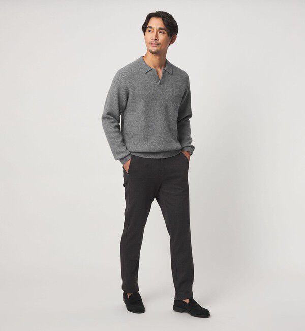 UNITED ARROWS green label relaxing「【WEB限定】JUST fit ミドルゲージ スキッパー ニット」|ニット・セーター|