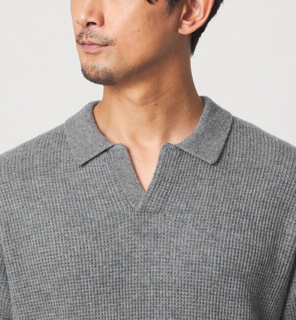 UNITED ARROWS green label relaxing「【WEB限定】JUST fit ミドルゲージ スキッパー ニット」|ニット・セーター|