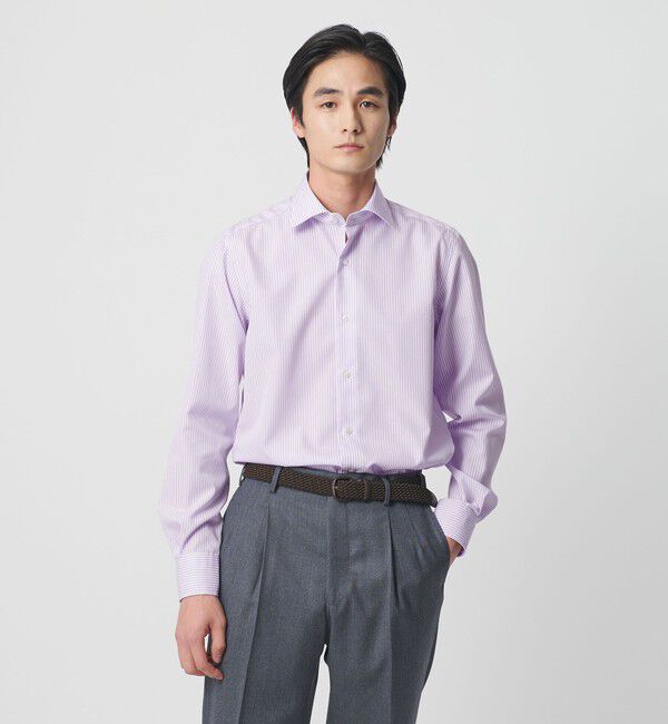 UNITED ARROWS「イージーケア AG ロンドンストライプ セミワイドカラーシャツ ー抗菌防臭ー」|シャツ・ブラウス|