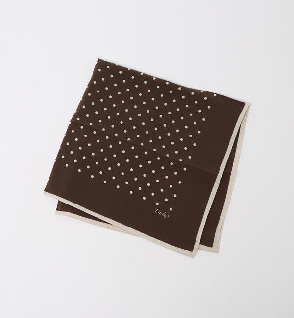 UNITED ARROWS「【別注】＜Drake's＞ドット スカーフ」|マフラー|DK.BROWN
