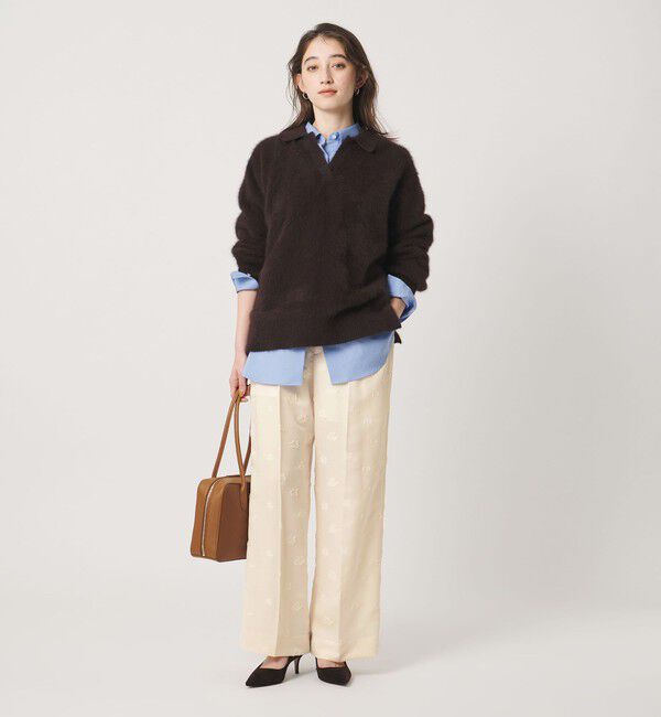 UNITED ARROWS「サテン フラワー ジャガード パンツ ‐ウォッシャブル‐」|その他|