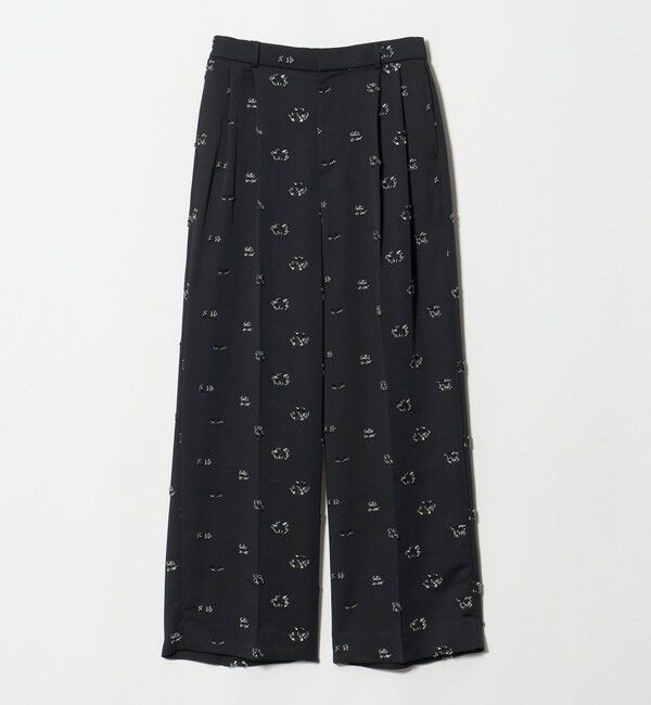 UNITED ARROWS「サテン フラワー ジャガード パンツ ‐ウォッシャブル‐」|その他|