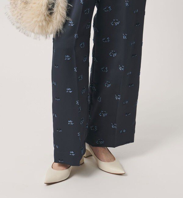UNITED ARROWS「サテン フラワー ジャガード パンツ ‐ウォッシャブル‐」|その他|