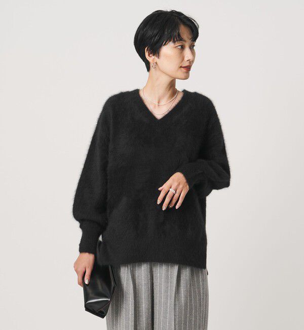 UNITED ARROWS「フォックスカシミヤ Vネック ニット」|ニット・セーター|