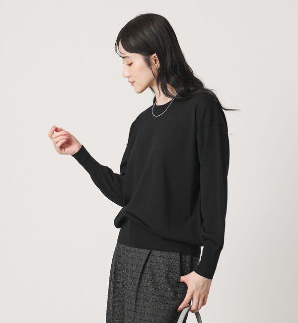 UNITED ARROWS「18G ウール クルーネック ニット ‐ウォッシャブル‐」|ニット・セーター|