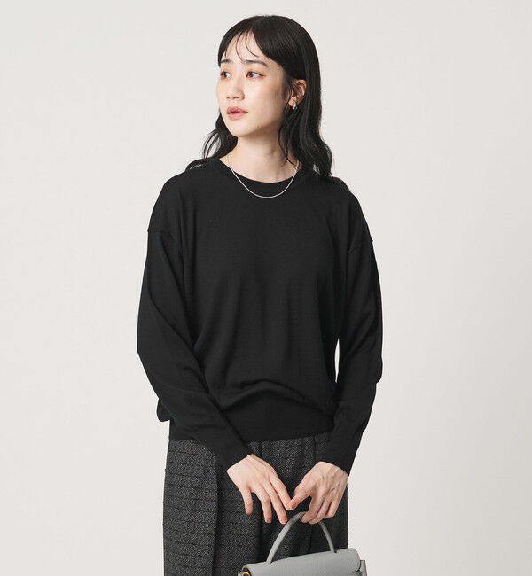 UNITED ARROWS「18G ウール クルーネック ニット ‐ウォッシャブル‐」|ニット・セーター|