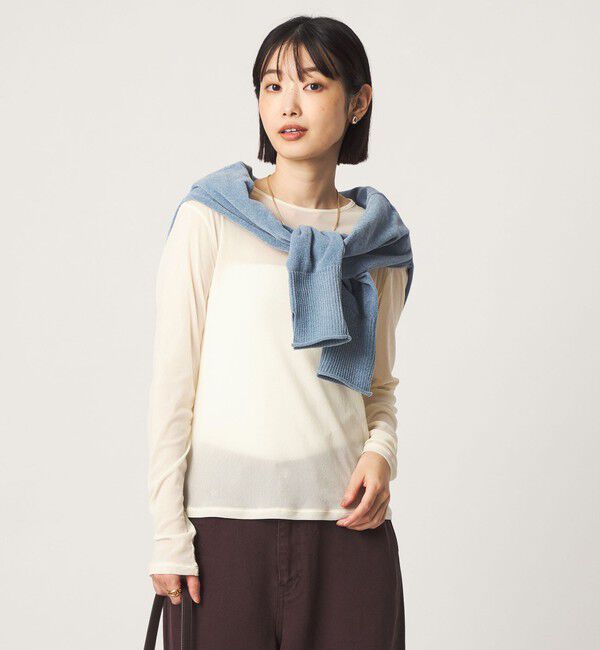 UNITED ARROWS green label relaxing「チュール シアー クルーネック プルオーバー カットソー」|Tシャツ・カットソー|