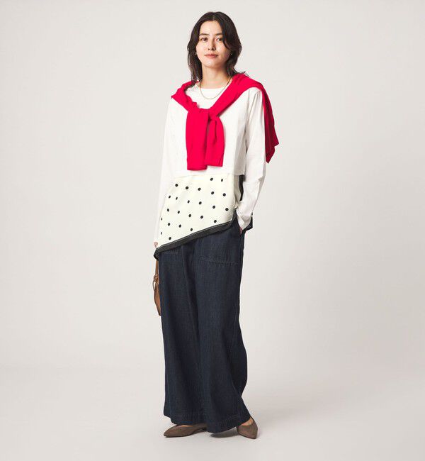 UNITED ARROWS green label relaxing「スカーフ ドッキング TEE」|Tシャツ・カットソー|