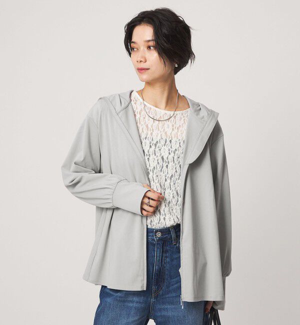 UNITED ARROWS green label relaxing「【WEB限定】パーカー  UVカット 接触冷感 遮熱」|パーカー|LT.GRAY