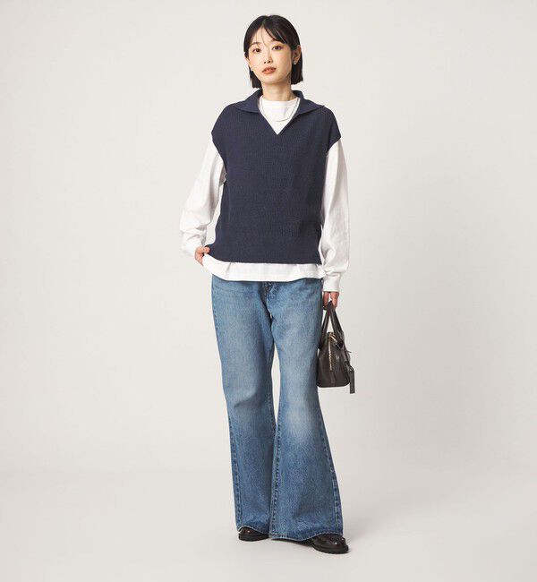 UNITED ARROWS green label relaxing「メランジ スキッパー ニット ベスト」|ベスト・ジレ|