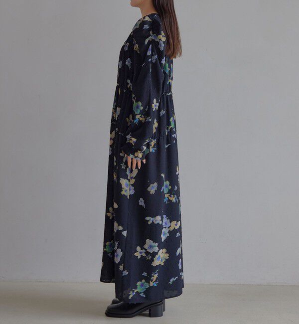 EMMEL REFINES「＜EMMEL REFINES＞EM カットドビー プリント ティアード ワンピース」|ワンピース|