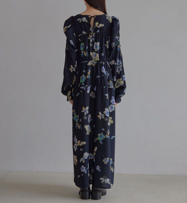 EMMEL REFINES「＜EMMEL REFINES＞EM カットドビー プリント ティアード ワンピース」|ワンピース|