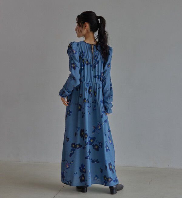 EMMEL REFINES「＜EMMEL REFINES＞EM カットドビー プリント ティアード ワンピース」|ワンピース|