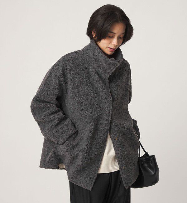 UNITED ARROWS green label relaxing「［size SHORTあり］ボア スタンドカラー ブルゾン」|ブルゾン・スタジャン|