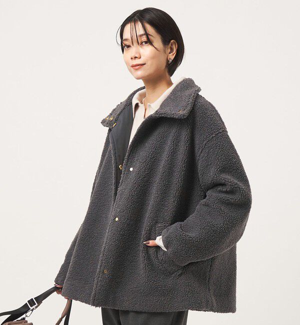 UNITED ARROWS green label relaxing「［size SHORTあり］ボア スタンドカラー ブルゾン」|ブルゾン・スタジャン|