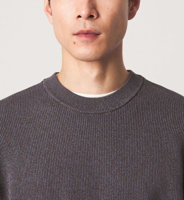 UNITED ARROWS green label relaxing「コンパクト コットン アゼ クルーネック ニット」|ニット・セーター|