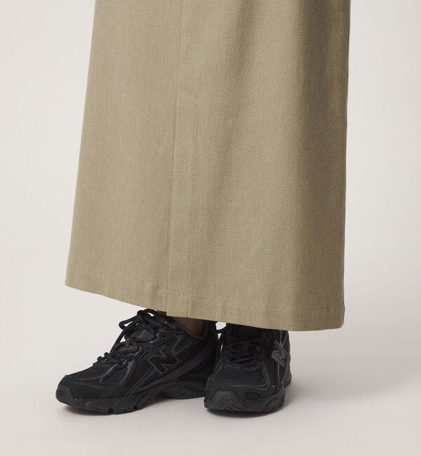 UNITED ARROWS green label relaxing「メランジ カルゼ スカート」|台形|