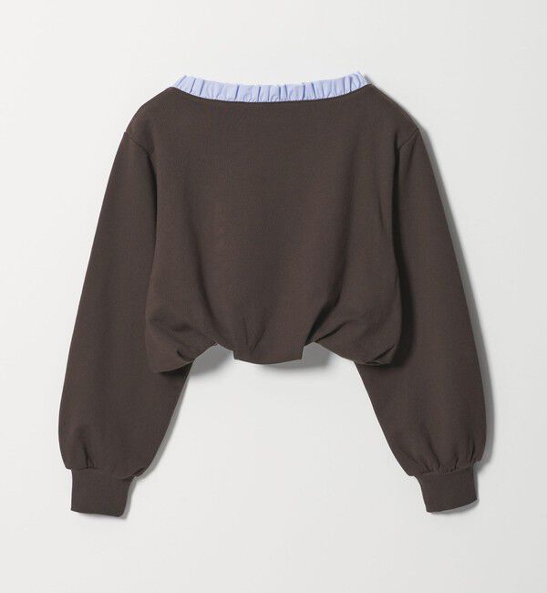 EMMEL REFINES「＜EMMEL REFINES＞EM フリルVネック ウラケ プルオーバー」|Tシャツ・カットソー|