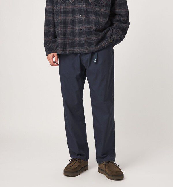 UNITED ARROWS green label relaxing「【別注】＜Gramicci＞裏起毛 ツイル ワイド テーパード イージーパンツ」|その他|NAVY