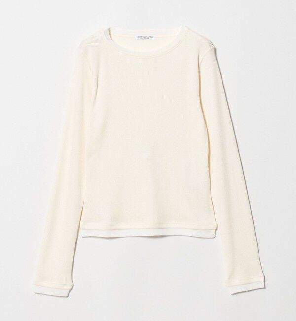 BEAUTY&YOUTH UNITED ARROWS「ポリエステルコットン テレコ チュール ドッキングプルオーバー」|Tシャツ・カットソー|