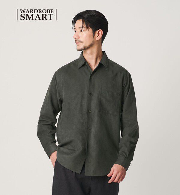 BEAUTY&YOUTH UNITED ARROWS「【WEB限定 WARDROBE SMART】スエードライク シャツ」|シャツ・ブラウス|DK.GRAY