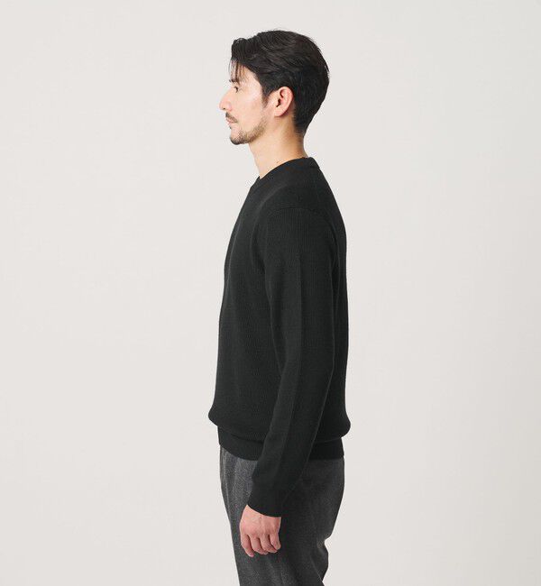 BEAUTY&YOUTH UNITED ARROWS「【WEB限定 WARDROBE SMART】マシーンウォッシャブル ウールミックス アゼ クルーネック」|ニット・セーター|