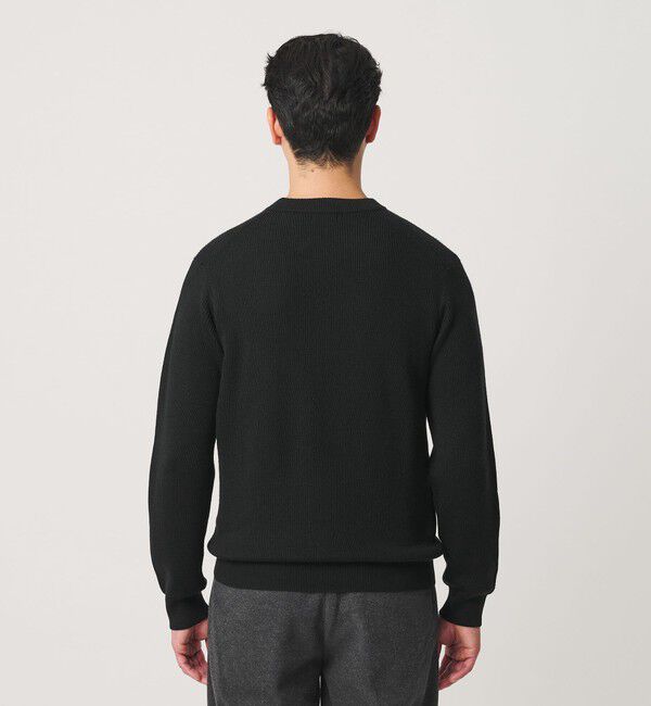 BEAUTY&YOUTH UNITED ARROWS「【WEB限定 WARDROBE SMART】マシーンウォッシャブル ウールミックス アゼ クルーネック」|ニット・セーター|