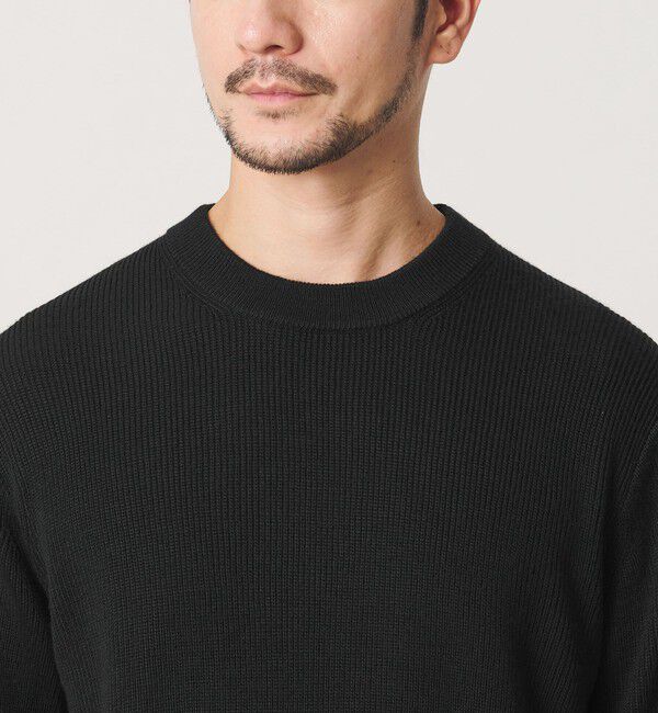 BEAUTY&YOUTH UNITED ARROWS「【WEB限定 WARDROBE SMART】マシーンウォッシャブル ウールミックス アゼ クルーネック」|ニット・セーター|