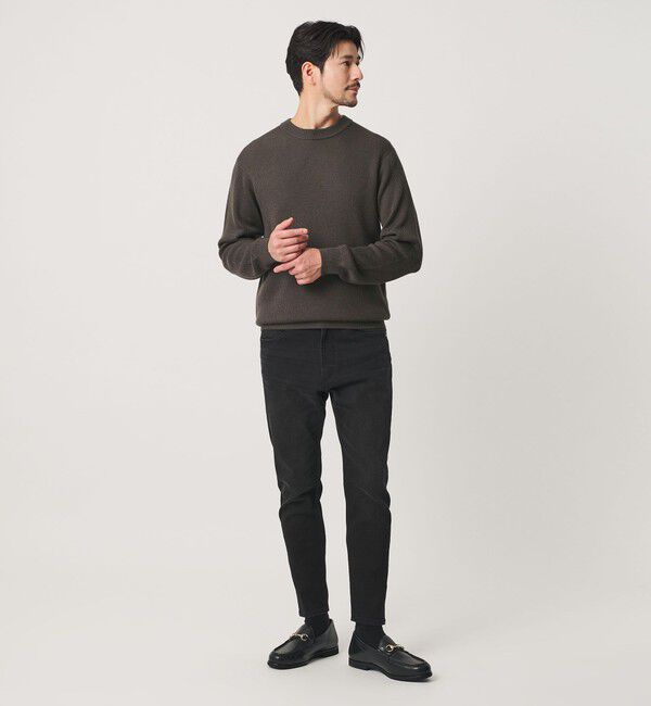 BEAUTY&YOUTH UNITED ARROWS「【WEB限定 WARDROBE SMART】マシーンウォッシャブル ウールミックス アゼ クルーネック」|ニット・セーター|