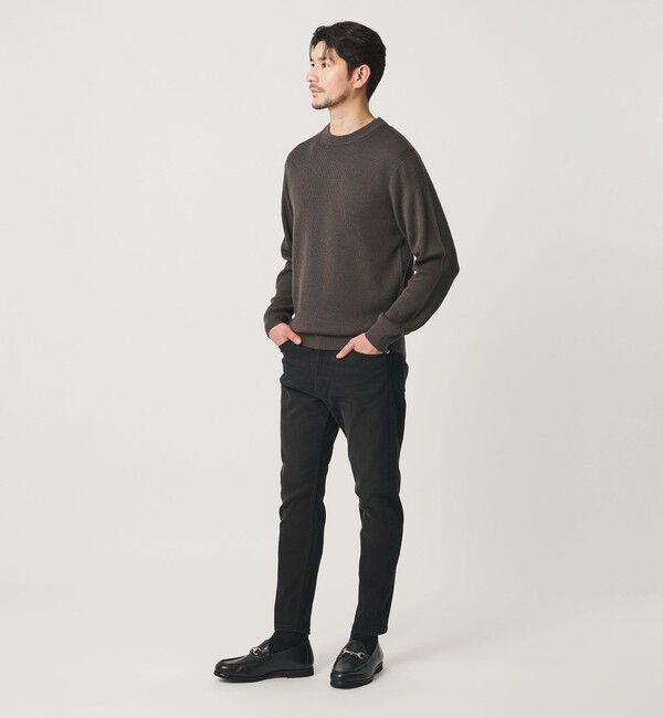 BEAUTY&YOUTH UNITED ARROWS「【WEB限定 WARDROBE SMART】マシーンウォッシャブル ウールミックス アゼ クルーネック」|ニット・セーター|