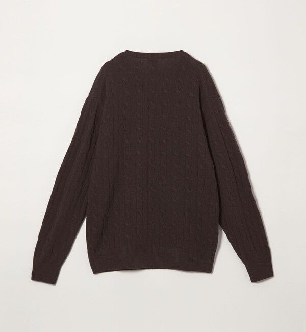 STEVEN ALAN「＜Steven Alan＞ オーストラリアンラムズウール ケーブル Vネック ニット」|ニット・セーター|