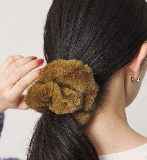 BEAUTY&YOUTH UNITED ARROWS「【WEB限定】フェイクファー シュシュ」|ヘアゴム・シュシュ|MD.BROWN