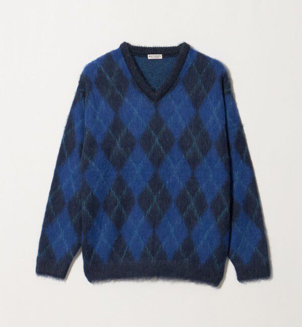 BEAUTY&YOUTH UNITED ARROWS「シャギー アーガイル Vネック ニット」|ニット・セーター|