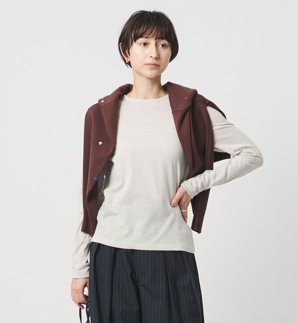 UNITED ARROWS「ラメ テンジク ロングスリーブ カットソー」|Tシャツ・カットソー|