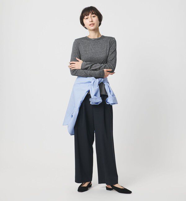 UNITED ARROWS「ラメ テンジク ロングスリーブ カットソー」|Tシャツ・カットソー|