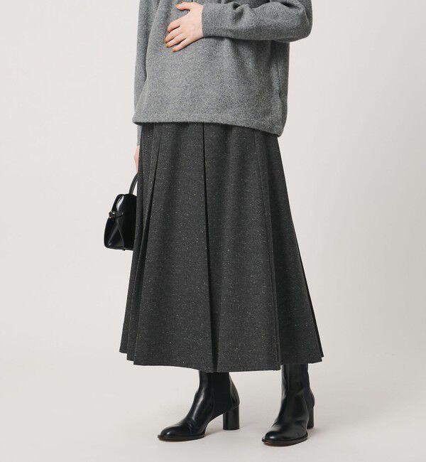 UNITED ARROWS「ネップ プリーツ ロングスカート」|スカート|