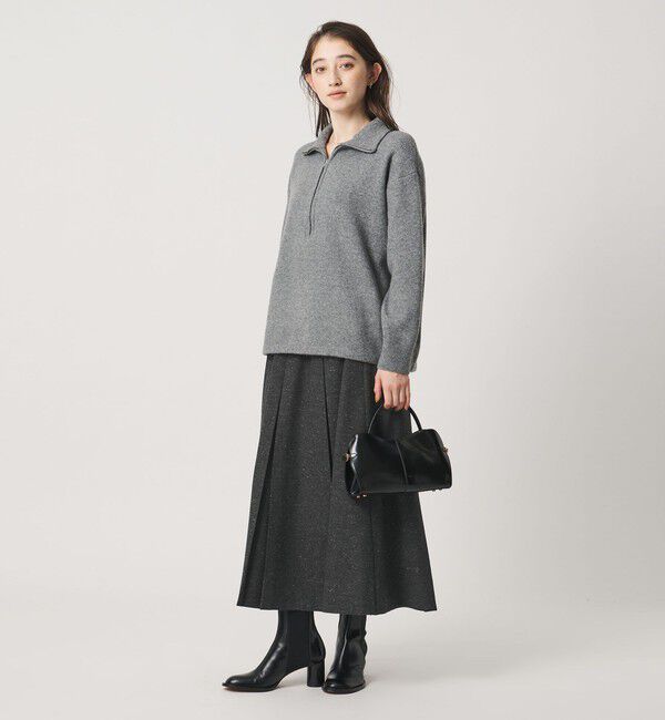 UNITED ARROWS「ネップ プリーツ ロングスカート」|スカート|