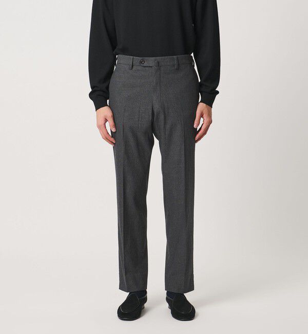 UNITED ARROWS「ハウンドトゥース サイドエクステンド ノープリーツ スラックス COMFORT EASY-MODEL」|スラックス|
