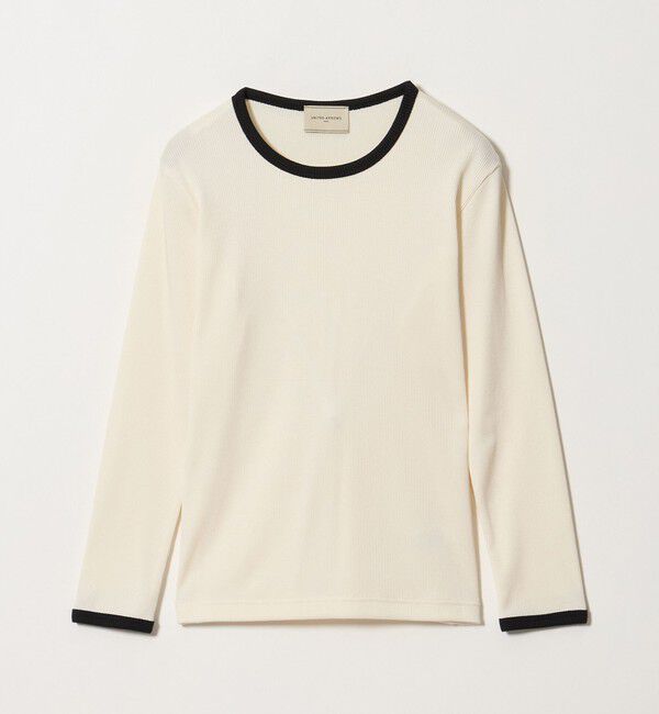 UNITED ARROWS「リブ バイカラー パイピング カットソー」|Tシャツ・カットソー|OFF WHITE