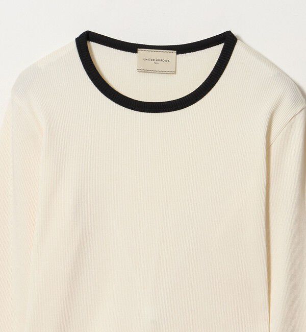 UNITED ARROWS「リブ バイカラー パイピング カットソー」|Tシャツ・カットソー|