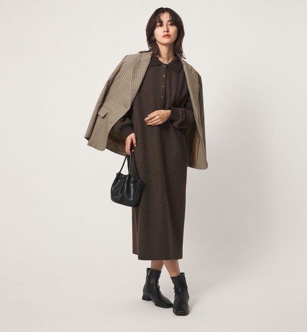 UNITED ARROWS green label relaxing「ウールライク ポロワンピース」|ワンピース|